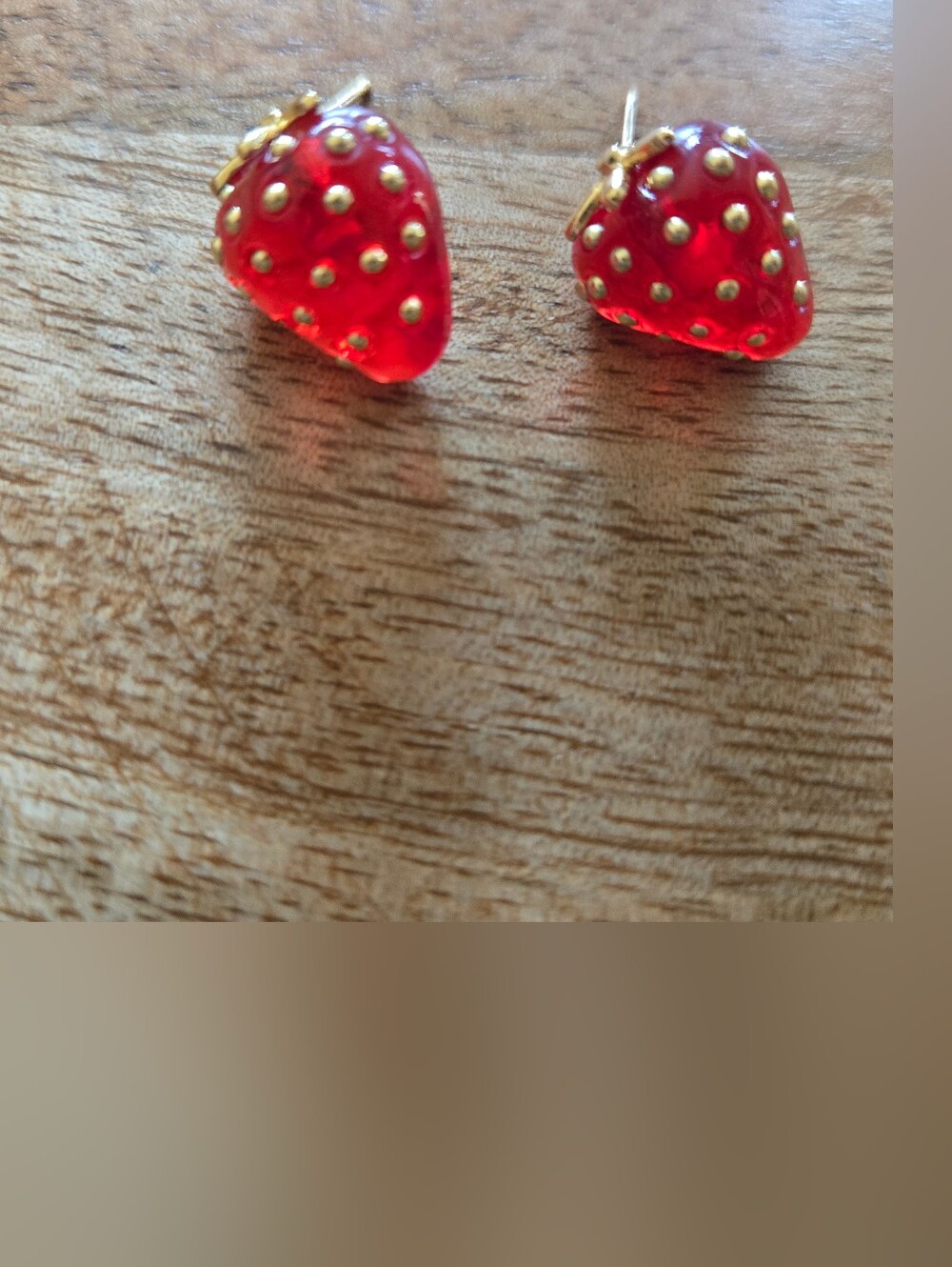 Strawberry Resin Earrings